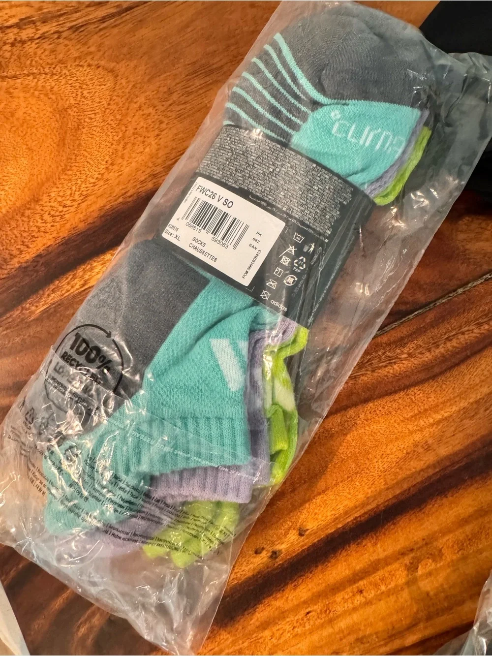 NWT adidas Low-Cut Cushioned Athletic Socks in Gray and Neon Green